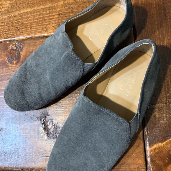 Franco Sarto Gray Suede Slip on Loafers - Picture 4 of 4